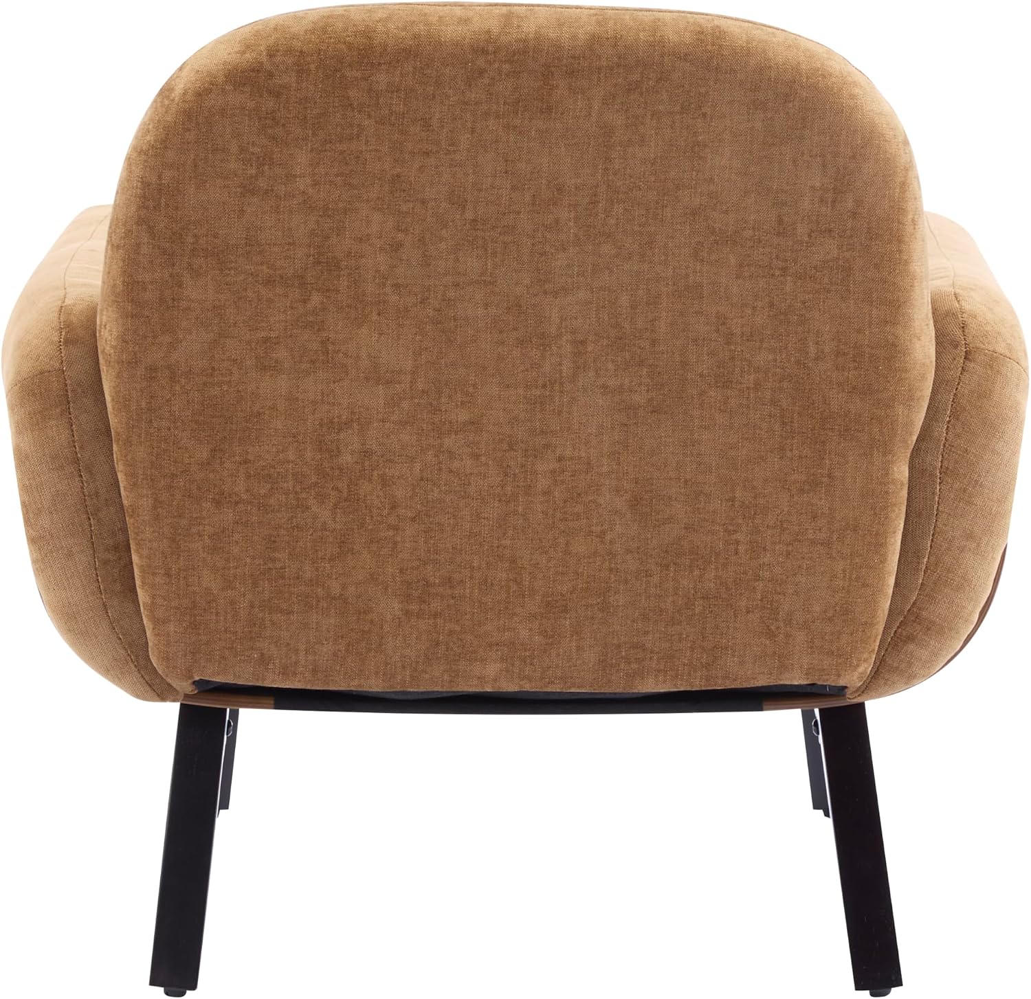 Christopher Knight Home Audrey Modern Upholstered Accent Chair, Low Profile Lounge Chair Inddor, Wooden Comfy Reading Chair, Soft Seating Single Lounge Sofa, Tan Brown