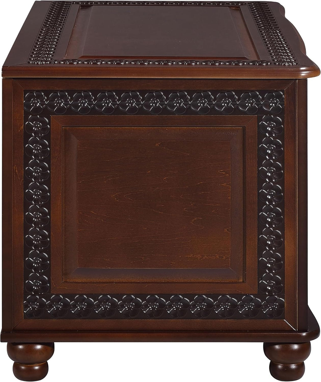 Coaster Home Furnishings - Finlay - Wood - Cedar Chest with Flip-Open Top, Safety Hinge, Lined Interior and Traditional Style - Bedroom - 40-Inch - Dark Tobacco - 900012