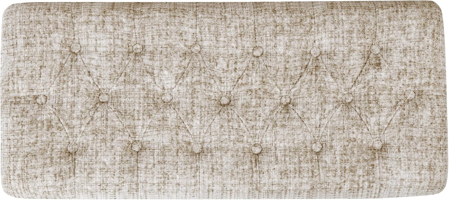 HomePop 40' Ainsley Button Tufted Storage Bench - Cream Textural Woven