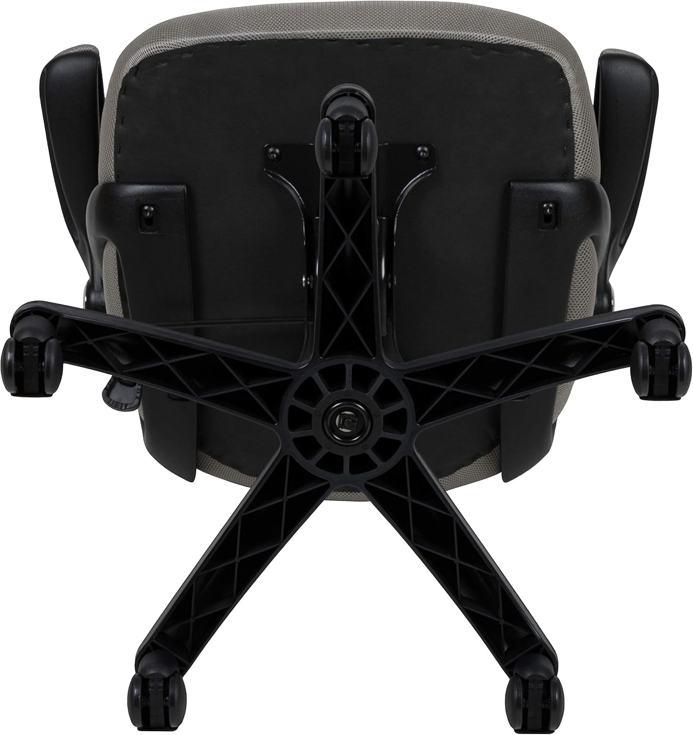 Flash Furniture Porter High-Back Swivel Office Chair with Adjustable Lumbar Support and Seat Height, Ergonomic Mesh Desk Chair with Flip-Up Armrests, Gray/Black