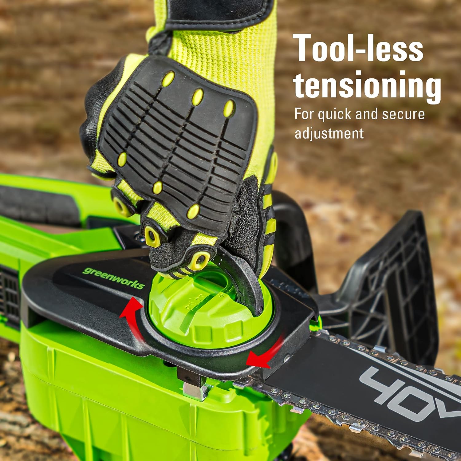 Greenworks 40V 12' Cordless Compact Chainsaw (Great For Storm Clean-Up, Pruning, and Camping), Tool Only