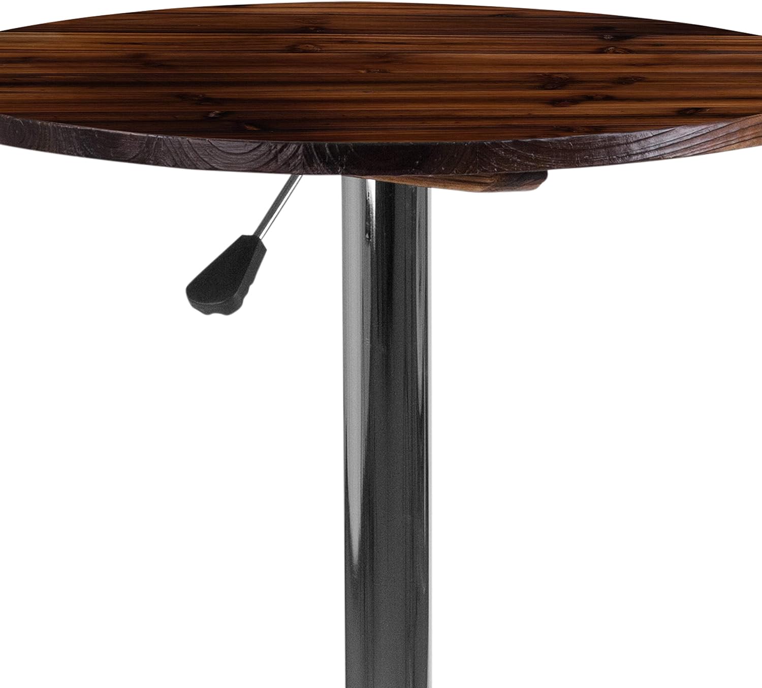Flash Furniture Hills 23.5'' Round Adjustable Height Rustic Pine Wood Table (Adjustable Range 26.25'' - 35.5'')