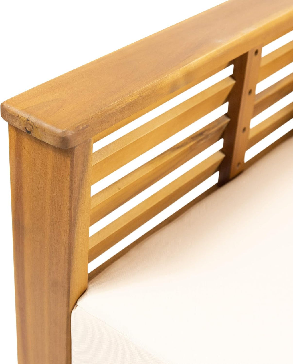 Christopher Knight Home Louver Club Chairs, Teak + Cream