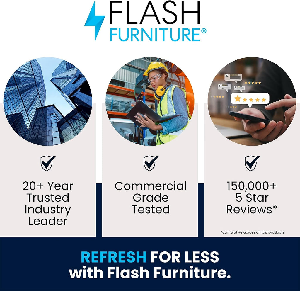 Flash Furniture 36'' Square Black Laminate Table Top with 30'' x 30'' Table Height Base