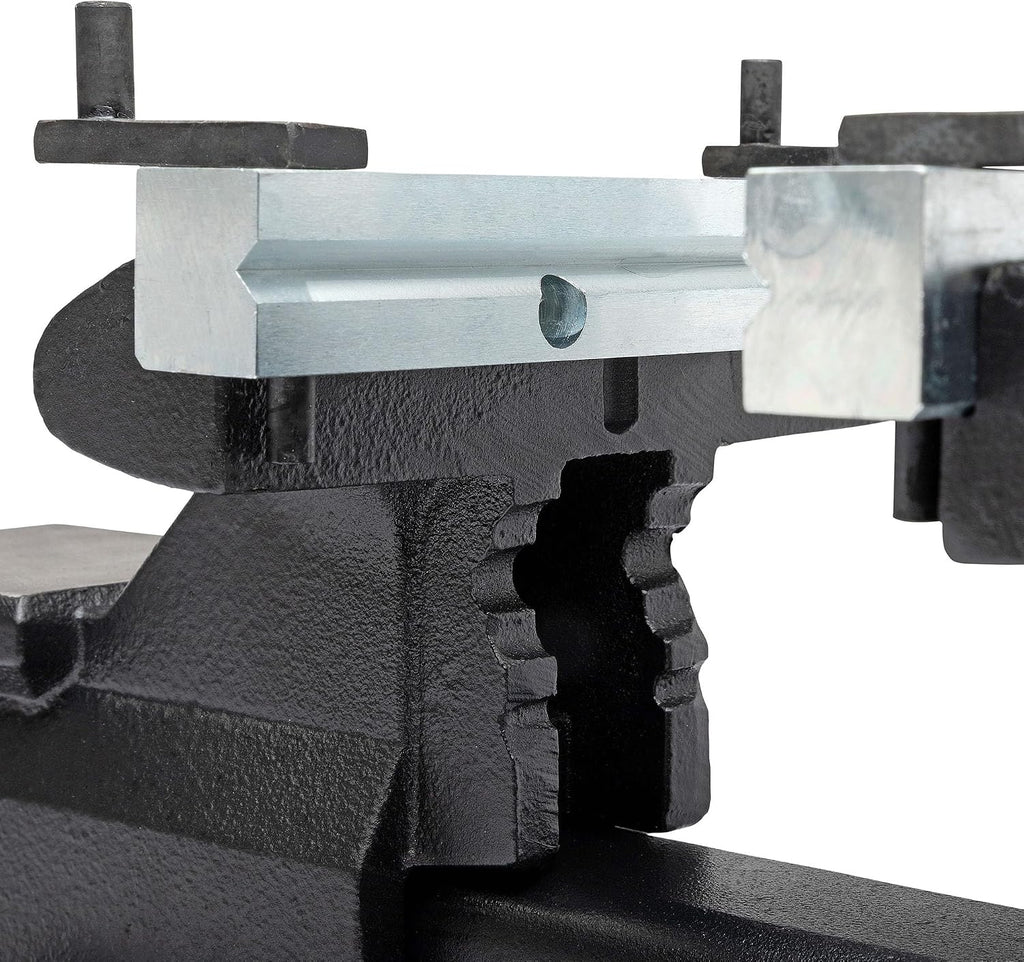 Yost MV-7 Multipurpose 7' Wide Jaw Homeowners Bench Vise | Industrial & Workshop-Grade Work Table Mechanic Tools for Wood Working, Metal Works, & DIY Projects | 360° Swivel Base | Includes 4 Jaw Dogs