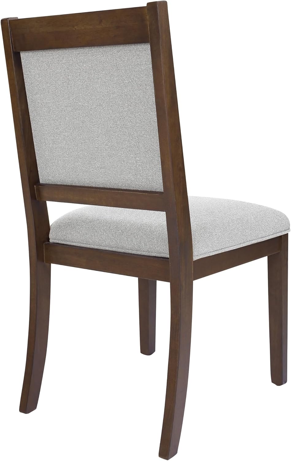HomePop Open Back Upholstered Wood Frame Dining Chairs - Gray Solid Woven (Set of 2)