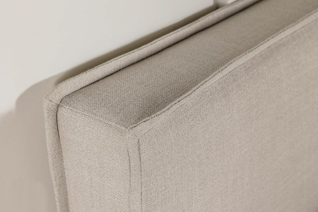Coaster Home Furnishings - Izzy - Wood - Upholstered Panel Headboard with Flange Details, Foam Padding and Contemporary Style - Bedroom - Twin Size - Sand - 315985T