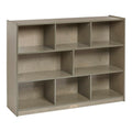 ECR4Kids 8-Compartment Mobile Storage Cabinet, Elementary, Classroom Furniture, Grey Wash