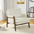 Roundhill Furniture Kelly Mid-Century Modern Accent Armchair, White