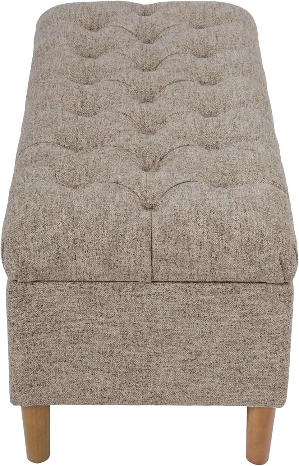 HomePop 40' Ainsley Button Tufted Storage Bench - Midtone Gray