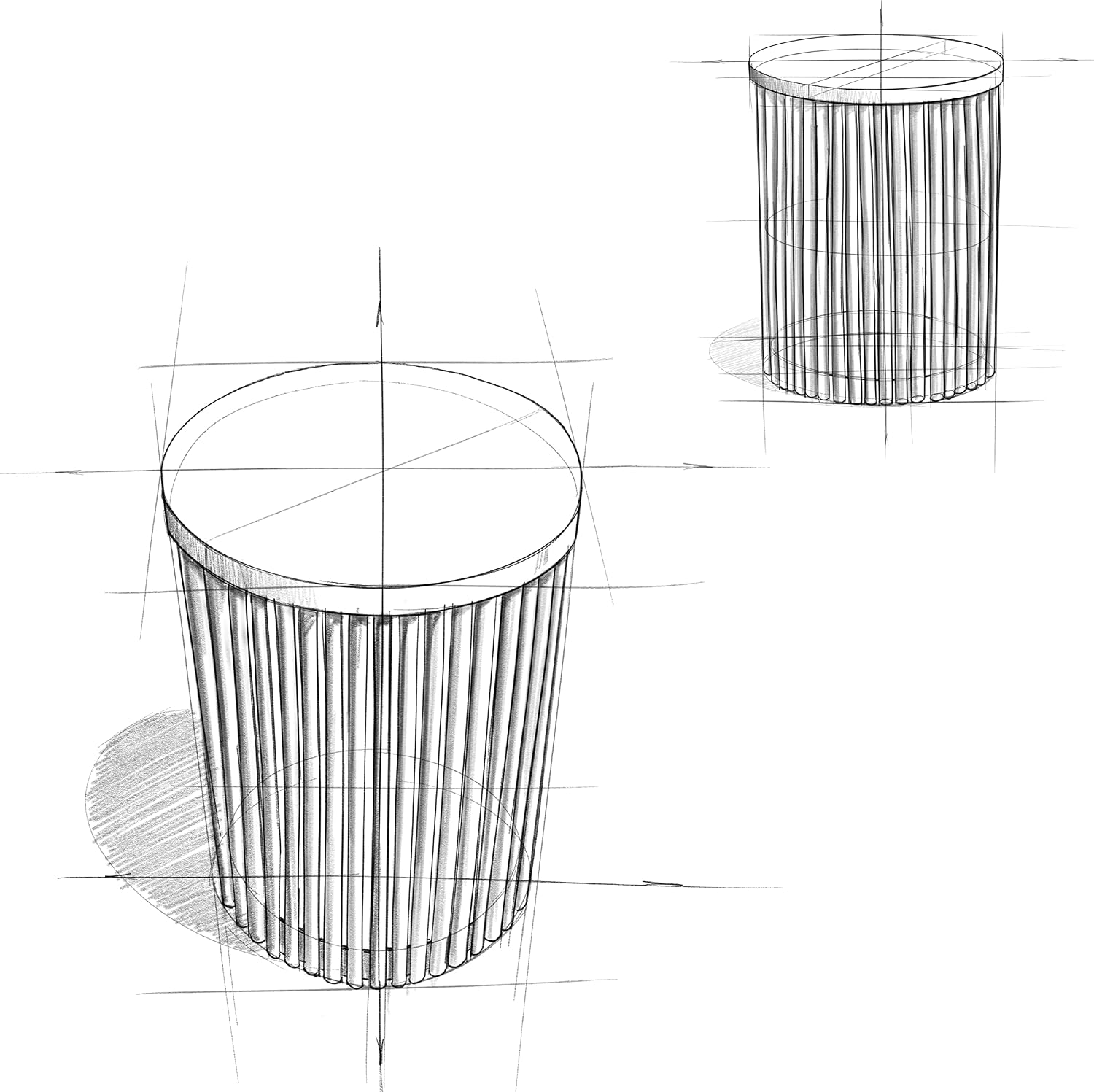 SIMPLIHOME Demy Accent Table - 18 inch Wide Solid Mango Wood and Metal Round Side Table in Earthtone/Ebony, Modern End Table for Living Room or Bedroom with Slatted Base Design, Assembled