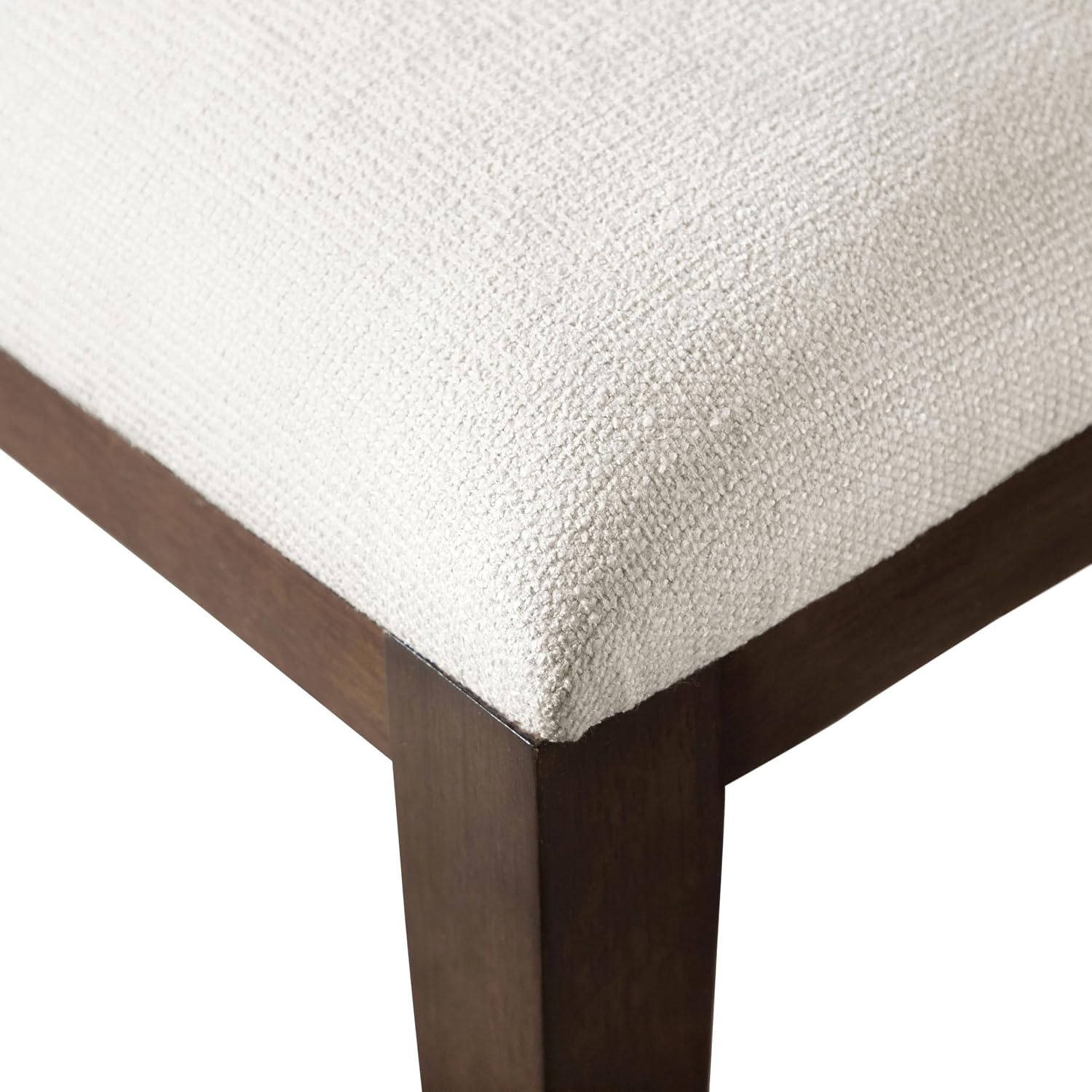 Furniture of America Goddard Modern Solid Wood Brown Dining Chairs Set of 2, Comfortable Upholstered Seating for Home, Kitchen, Living Room, Dark Walnut
