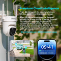 SOVMIKU Vicohome AI 2K Outdoor Solar Battery Security Cam & Indoor Plug-in Cam System, Two Way Audio, Motion Detection, 360° View, Easy to Setup, Color Night Vision, Audible Siren,180 Days Care Plan