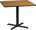 Flash Furniture 36'' Square Natural Laminate Table Top with 30'' x 30'' Table Height Base