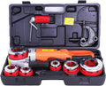 Portable Electric Pipe Threader Pipe Threading Machine with 6 Dies, 2300W Pipe Threading Tool for Galvanized Pipe Iron Pipe Threading 1/2' to 2' (110V)