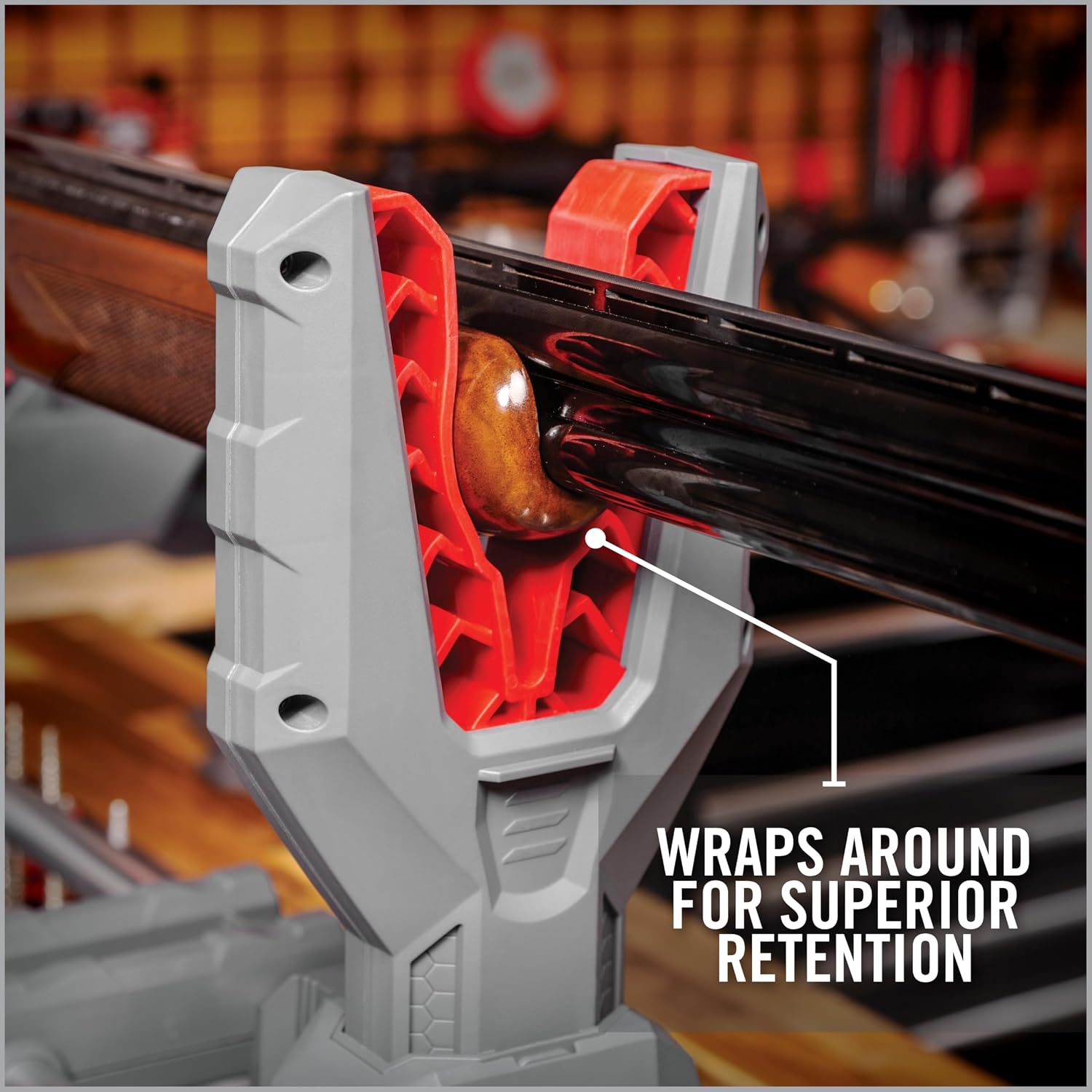 Real Avid Master Gun Workstation Up to 18.3' of Travel One-Hand Quick Adjustable Clamping, Non-Marring Form-Fitting Yokes Vise Ideal for Gun Cleaning & Maintenance w/Leveling Knob for Scope Mount