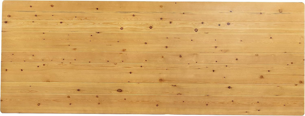 Flash Furniture Hercules Commercial Grade Farmhouse Dining Table | Solid Pine Foldable Table for 10 in Antique Rustic Light Natural | Rustic Charm for Home and Events