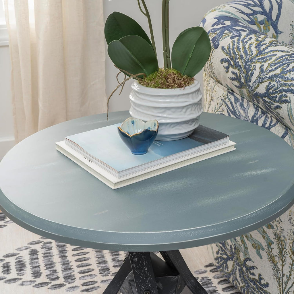 Powell Oakley Blue & Grey Oar Accent Table