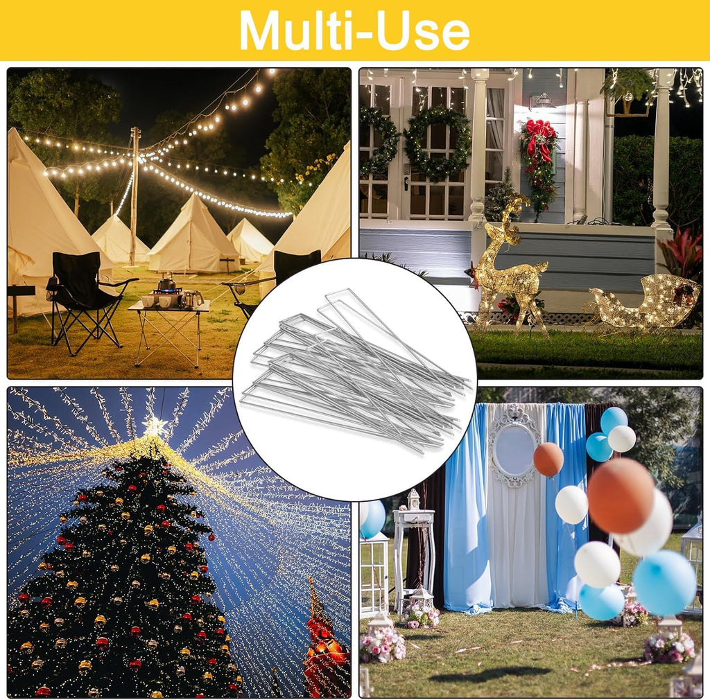 4000 Pack 6 Inch Landscape Staples Bulk, Galvanized Garden Stakes 11 Gauge U-Shaped Pins Tent Stakes Yard Ground Staples for Landscaping Fabric, Lawn, Turf, Fence, Plant Cover, Irrigation