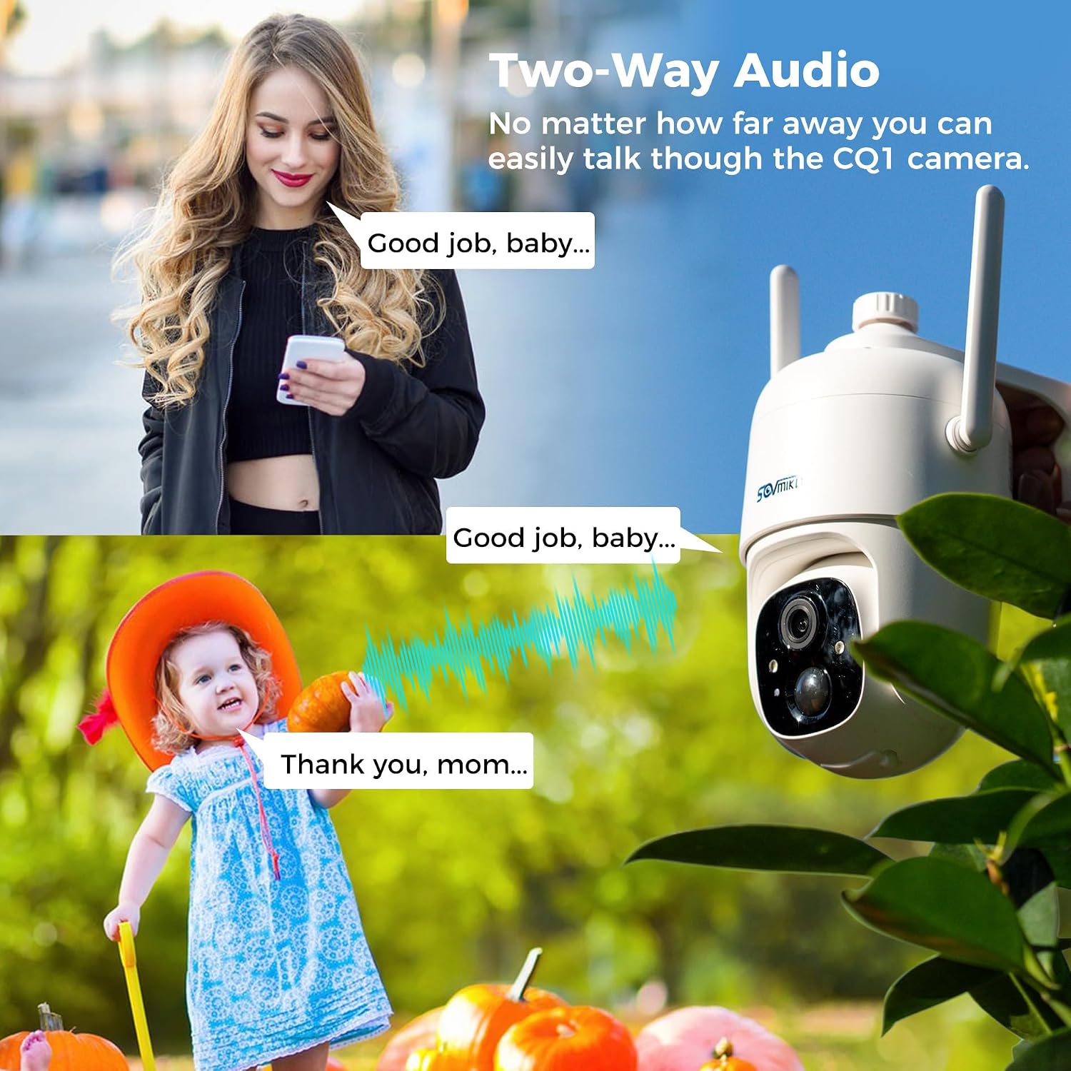 Vicohome AI 2K Outdoor Solar Battery Security Cam & Indoor Plug-in Cam System, Two Way Audio, Motion Detection, 360° View, Easy to Setup, Color Night Vision, Audible Siren, 180 Days Exchange Policy