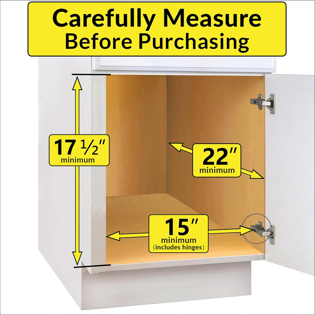 LYNK PROFESSIONAL® SELECT™ Pull Out Cabinet Organizer - 14' x 21' - Slide Out Cabinet Organizer for Kitchens - Sliding Shelves - Pull Out Drawer, Pots and Pans Storage - Lifetime Ltd Warranty - 2 Tier