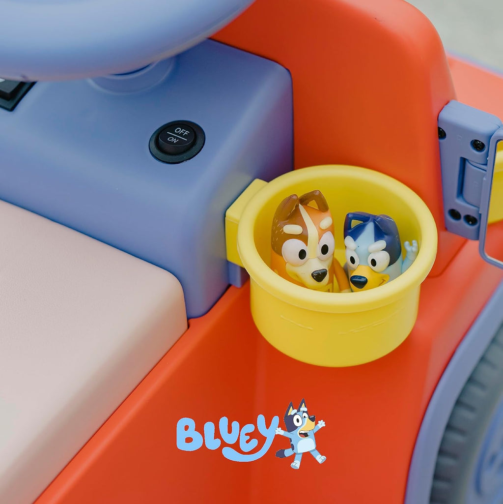 Bluey - Ride On Toy for Kids, LED Headlights, Music and Horn