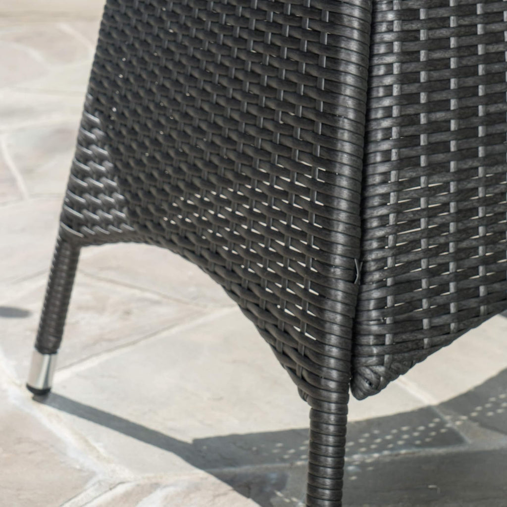 Christopher Knight Home Corsica Wicker Round Dining Table, Grey