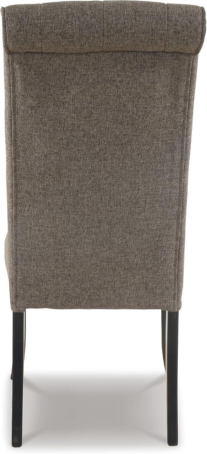 Signature Design by Ashley Tripton Classic Tufted Upholstered 19.63' Armless Dining Chair, 2 Count, Brownish Gray