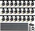 GU10 LED Black Track Lighting Complete Kit, 3000K Warm White, 24 Packs GU10 Dimmable Ceiling Spotlight Fixture with 26.24ft H Type Track Rails, Replaceable 10W LED Bulbs for Home