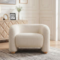 Mofolit 40' Modern Accent Chair Reading Chair Oversized Barrel Chairs for Living Room Bedroom Apartment (1, Khaki)