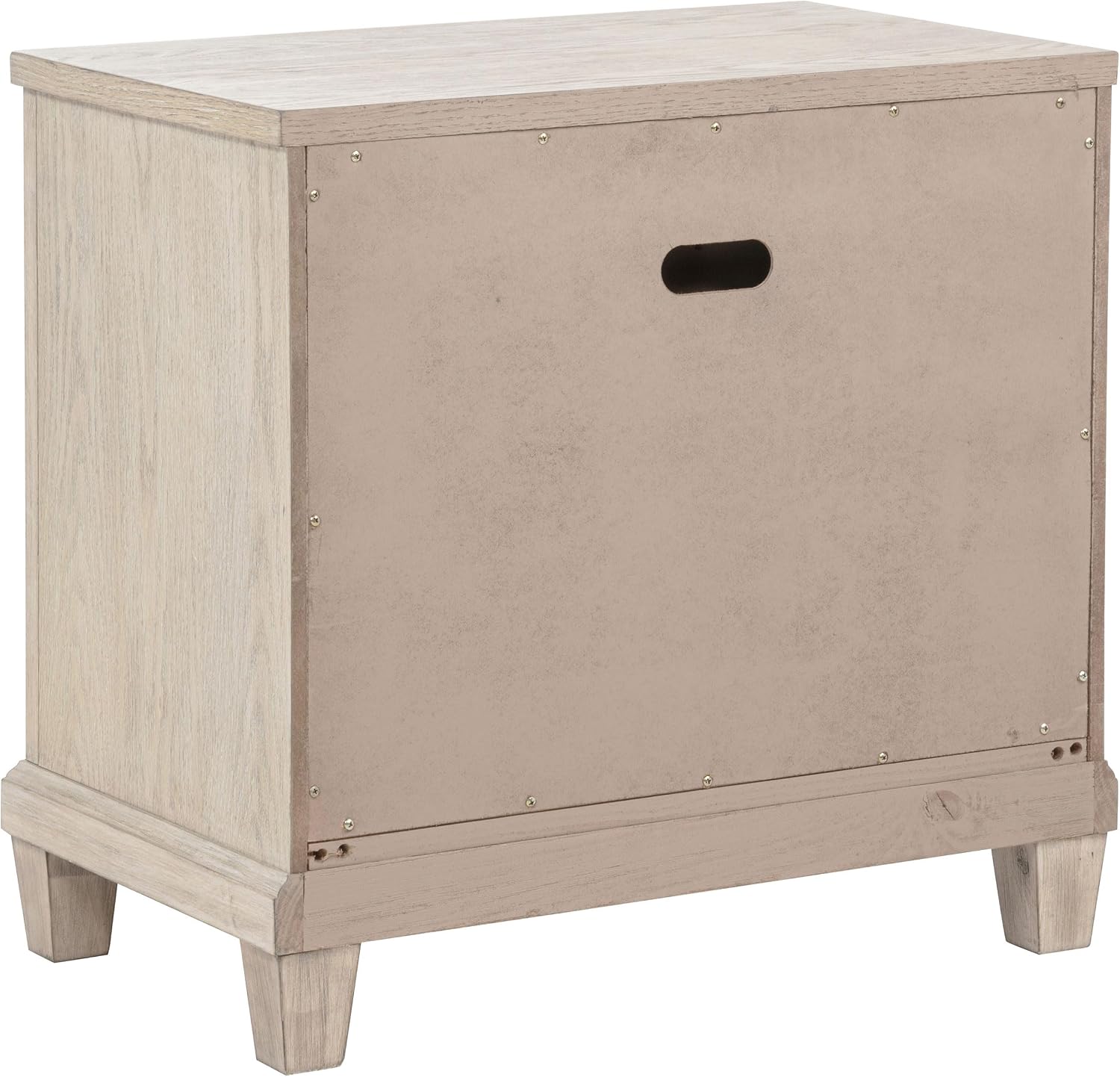 Coaster Home Furnishings - Pembroke - Wood - 2-Drawer Nightstand with Ring Pulls, Stepped Trim, Cable Access and Wood Grain Detail - Bedroom - Washed Oak - 215922