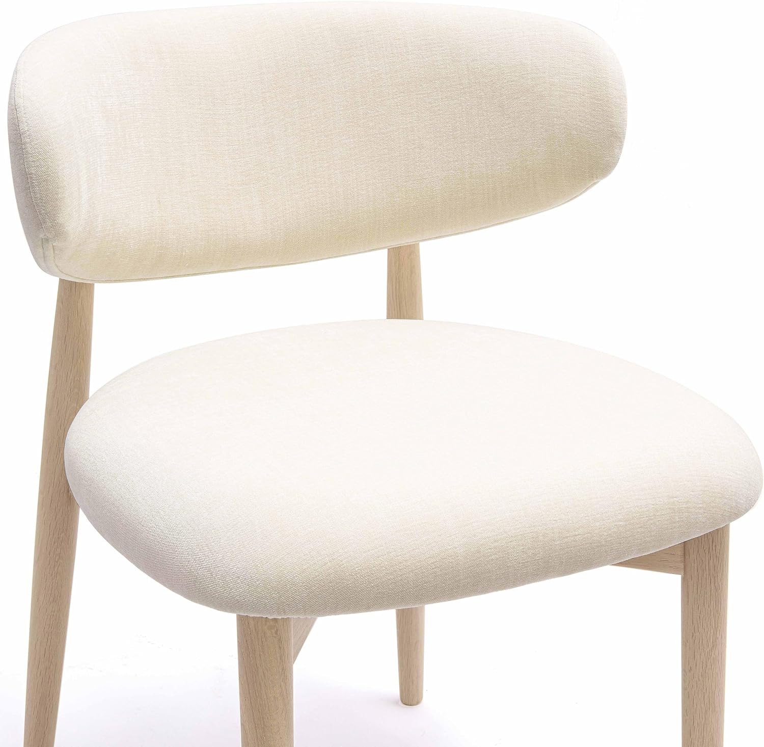 Tov Furniture Zinea Cream Performance Textured Velvet Dining Chair