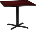 Flash Furniture 36'' Square Mahogany Laminate Table Top with 30'' x 30'' Table Height Base