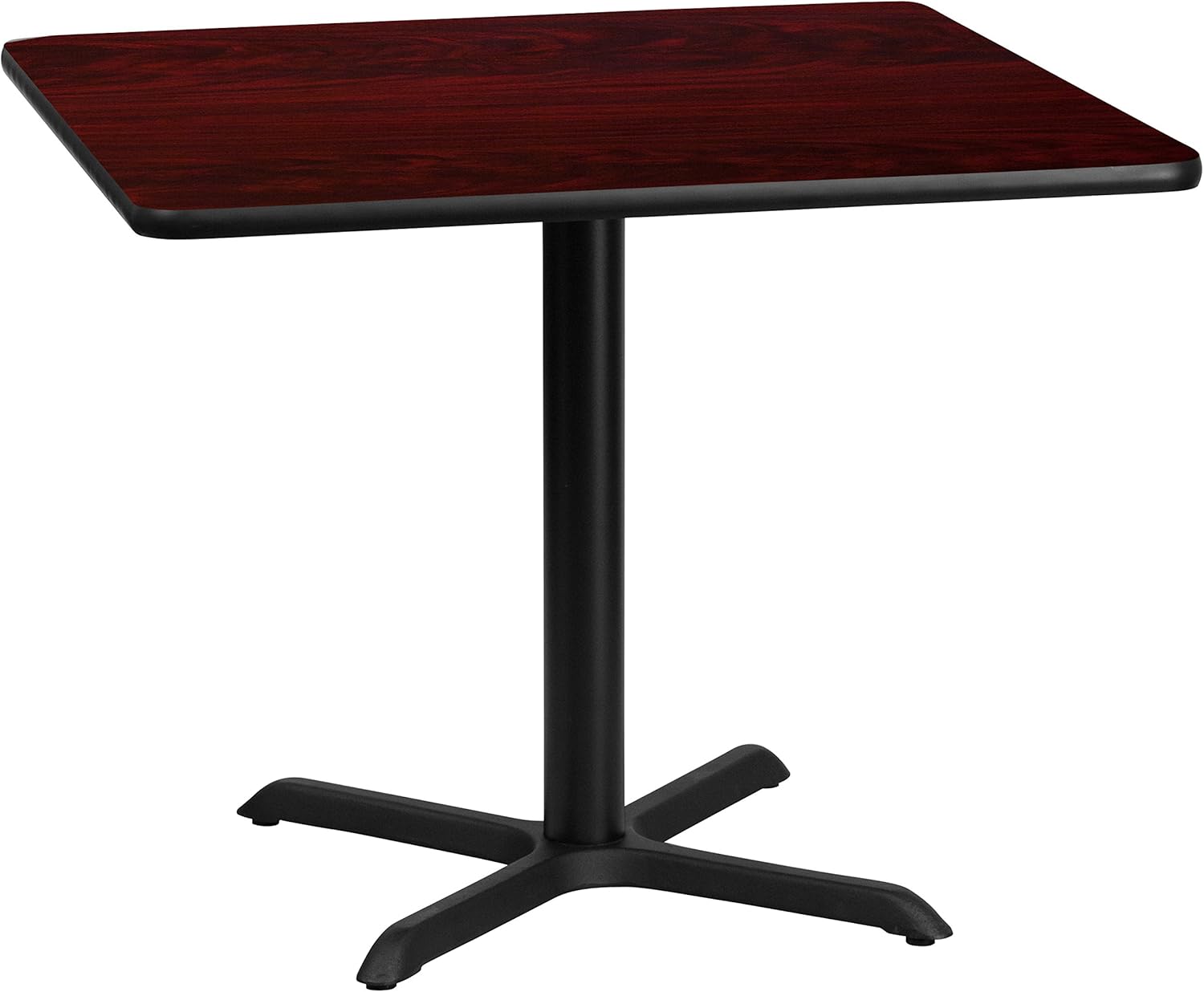 Flash Furniture 36'' Square Mahogany Laminate Table Top with 30'' x 30'' Table Height Base