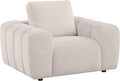 Coaster Home Furnishings - Burnett - Chenille Upholstered Accent Chair with Rounded Arms, Curved Shape, Attached Seat and Reversible Back Cushion - Living Room - Ivory - 504957
