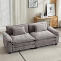 Oprisen 86' Modular Sectional Sofa, Comfy Cloud Couch Sectional Sofa with Ottoman, Chenille Sofa Sleeper Deep Seat Sofa with Throw Pillows for Living Room (Light Gray, 86'- Loveseat)