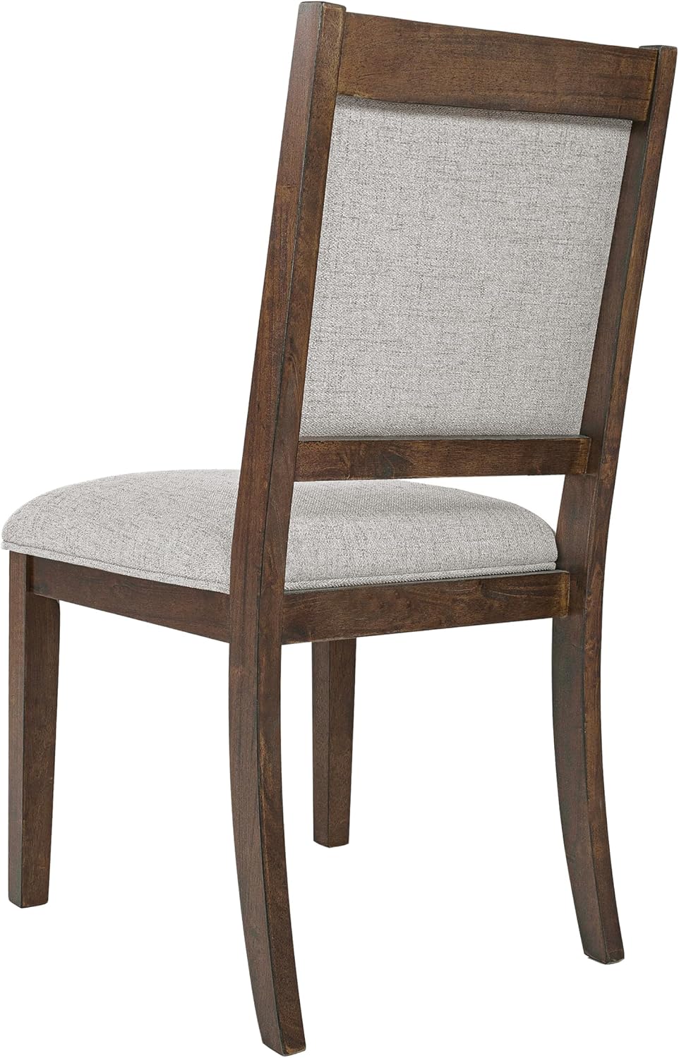 HomePop Open Back Upholstered Wood Frame Dining Chairs -Neutral Textured Solid (Set of 2)