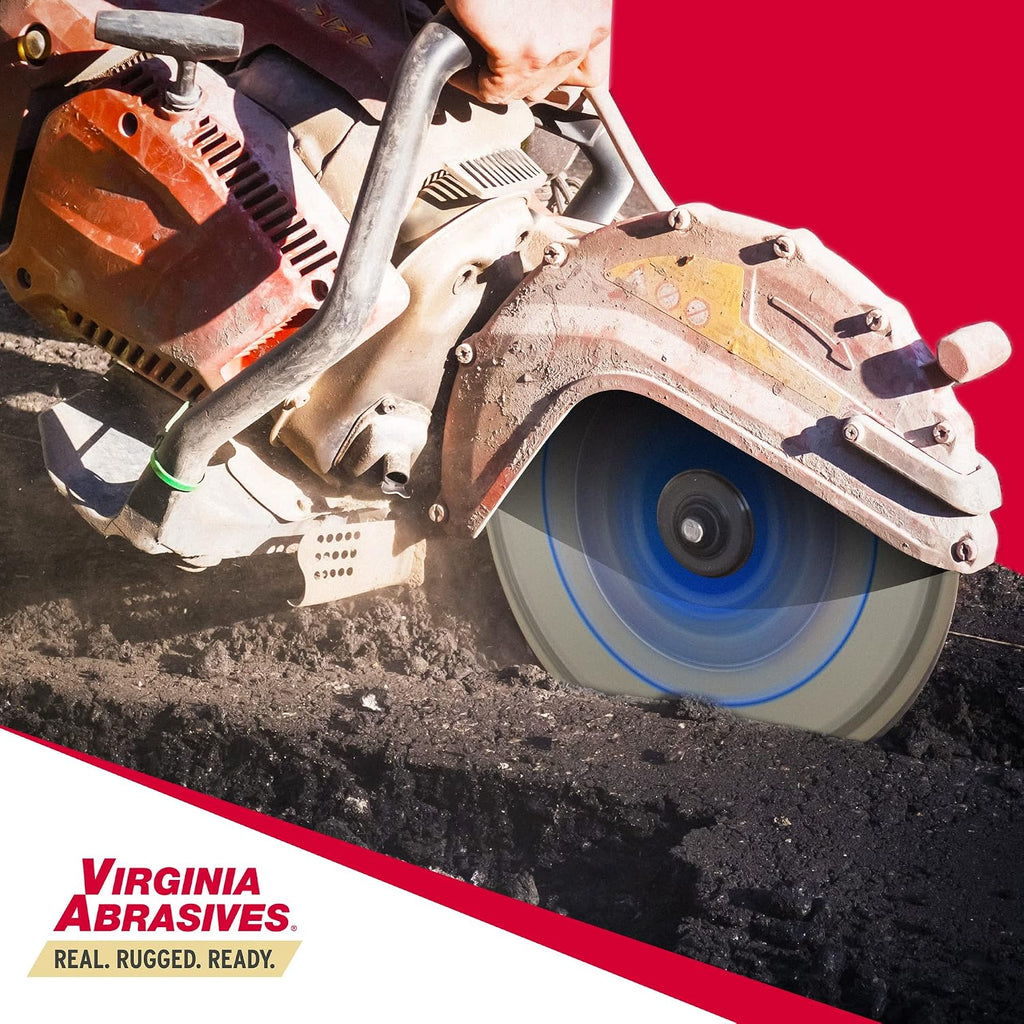 Virginia Abrasives 425-03078 - 14' Ultra-Value Asphalt Diamond Saw Blade - Wet/Dry Concrete Cutting Tool with 7mm Laser-Welded Segments - High Precision for High Speed/Walk Behind Saws -1pc