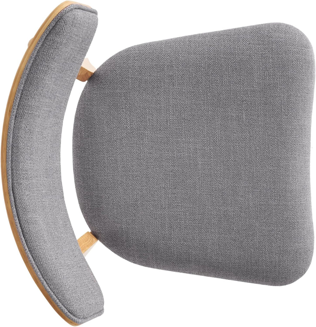 Christopher Knight Home Abrielle Mid-Century Modern Fabric Dining Chairs with Natural Oak Finished Rubberwood Frame, 2-Pcs Set, Dark Grey / Natural Oak