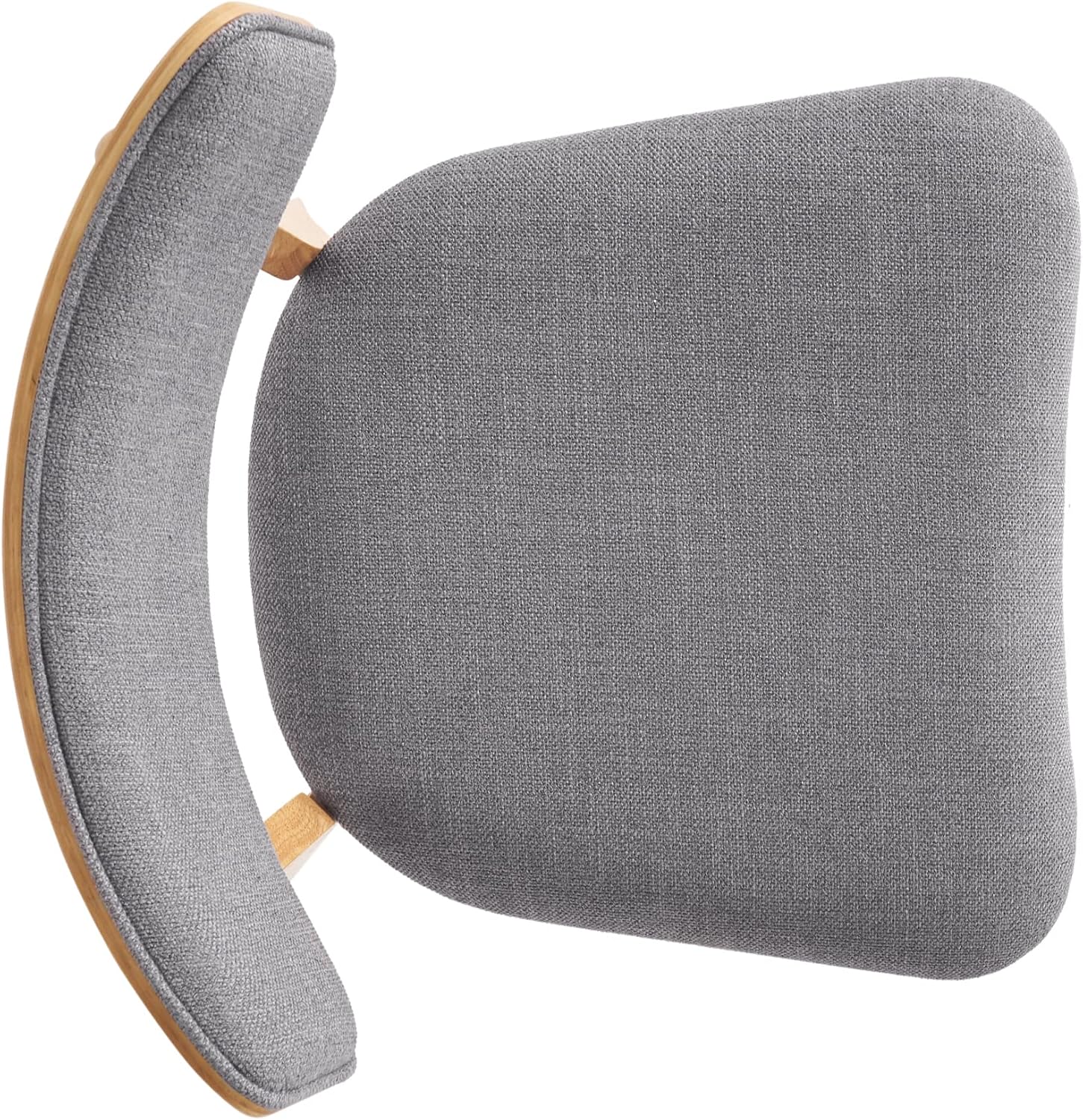 Christopher Knight Home Abrielle Mid-Century Modern Fabric Dining Chairs with Natural Oak Finished Rubberwood Frame, 2-Pcs Set, Dark Grey / Natural Oak