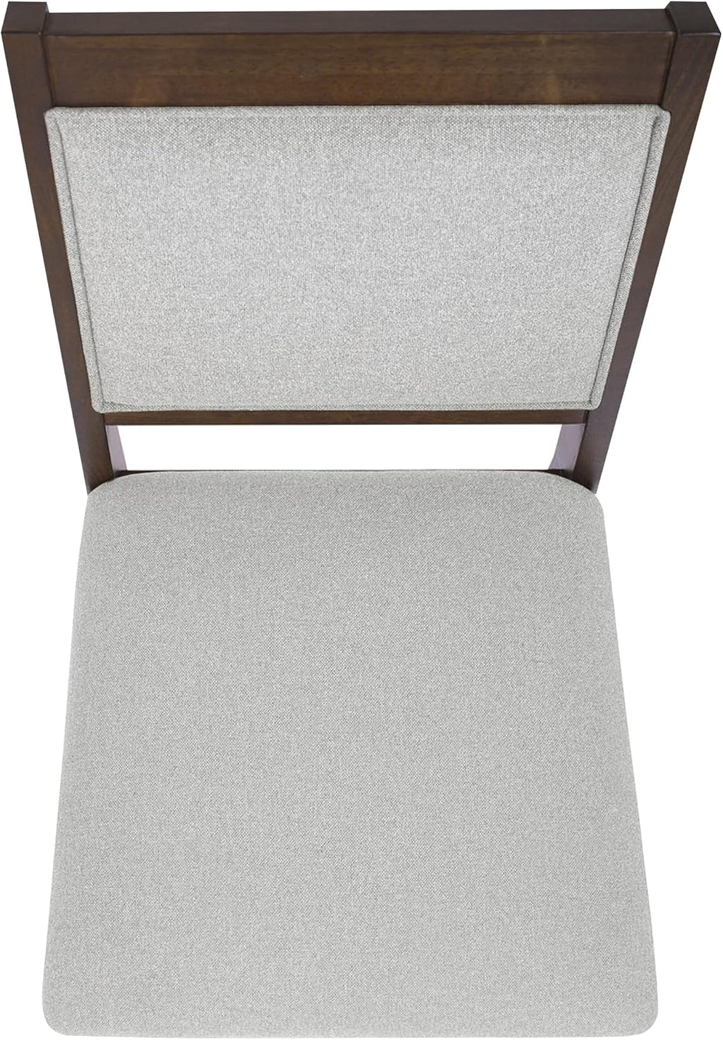 HomePop Open Back Upholstered Wood Frame Dining Chairs - Gray Solid Woven (Set of 2)