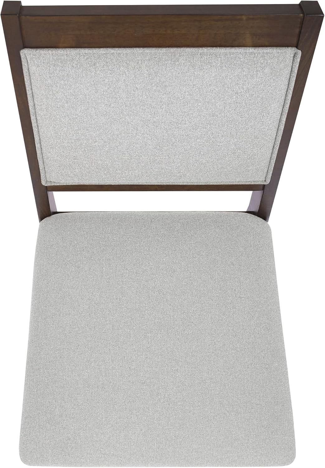 HomePop Open Back Upholstered Wood Frame Dining Chairs - Gray Solid Woven (Set of 2)