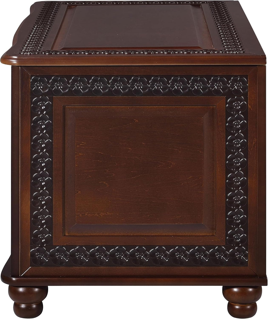 Coaster Home Furnishings - Finlay - Wood - Cedar Chest with Flip-Open Top, Safety Hinge, Lined Interior and Traditional Style - Bedroom - 40-Inch - Dark Tobacco - 900012