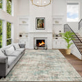 9x12 Area Rugs Washable Rug: Modern Abstract Living Room Rug Soft Anti-Skid Thin Carpet Indoor Floor Non-Shedding Carpets for Bedroom Dining Room Farmhouse Nursery Home Office Multi Color