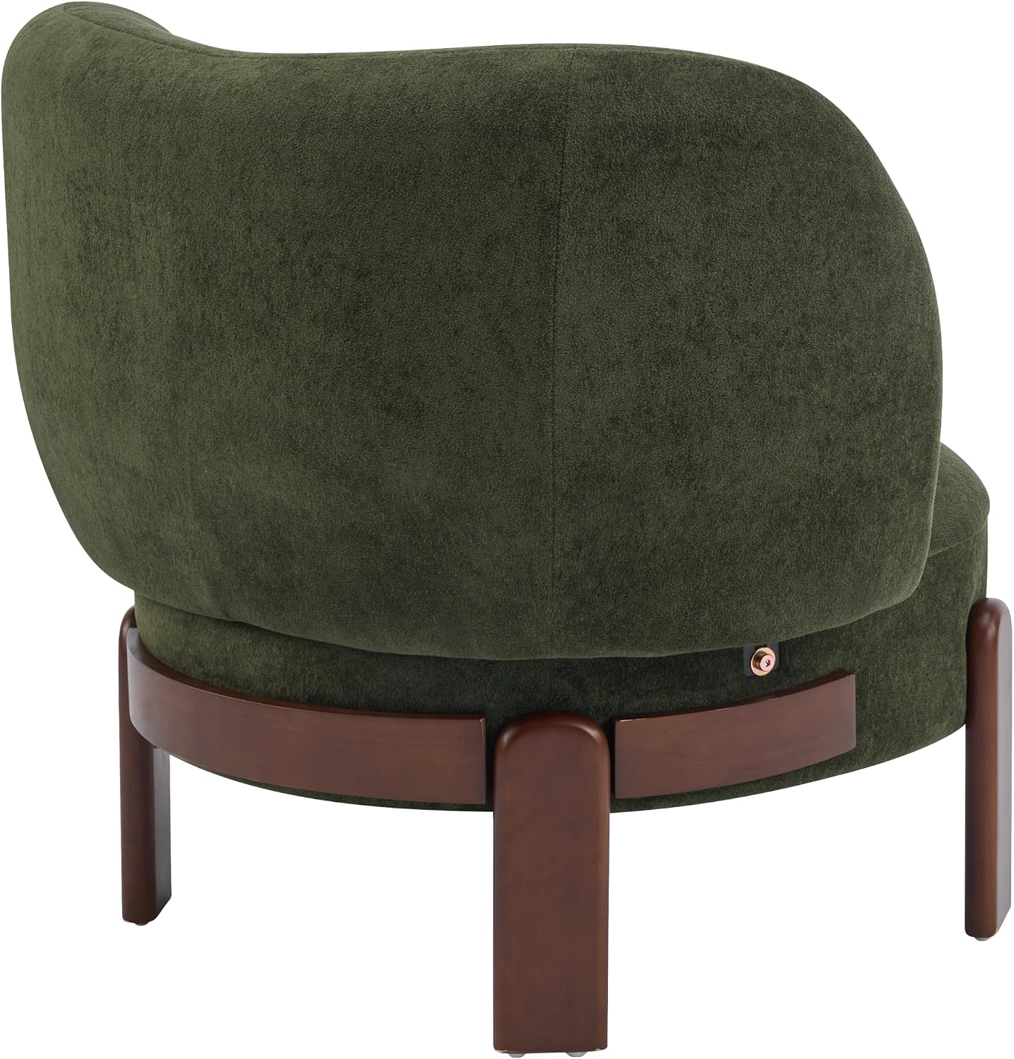 Christopher Knight Home Lily Wingback Accent Chair, Fabric Upholstered Club Chair, Solid Wood Single Lounge Sofa, Comfy Reading Chair for Living Room, Olive Green