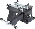 Yost MV-7 Multipurpose 7' Wide Jaw Homeowners Bench Vise | Industrial & Workshop-Grade Work Table Mechanic Tools for Wood Working, Metal Works, & DIY Projects | 360° Swivel Base | Includes 4 Jaw Dogs