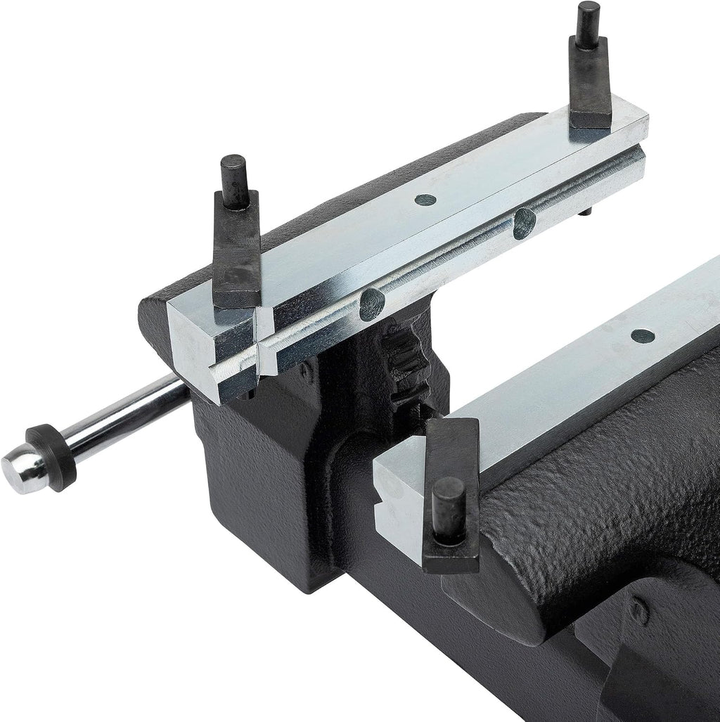 Yost MV-7 Multipurpose 7' Wide Jaw Homeowners Bench Vise | Industrial & Workshop-Grade Work Table Mechanic Tools for Wood Working, Metal Works, & DIY Projects | 360° Swivel Base | Includes 4 Jaw Dogs