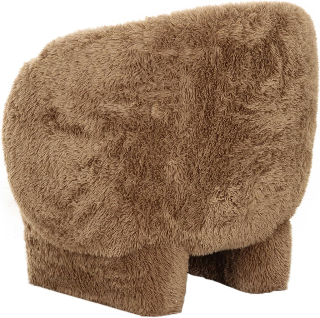 Tov Furniture Kiki Dark Taupe Vegan Shearling Accent Chair