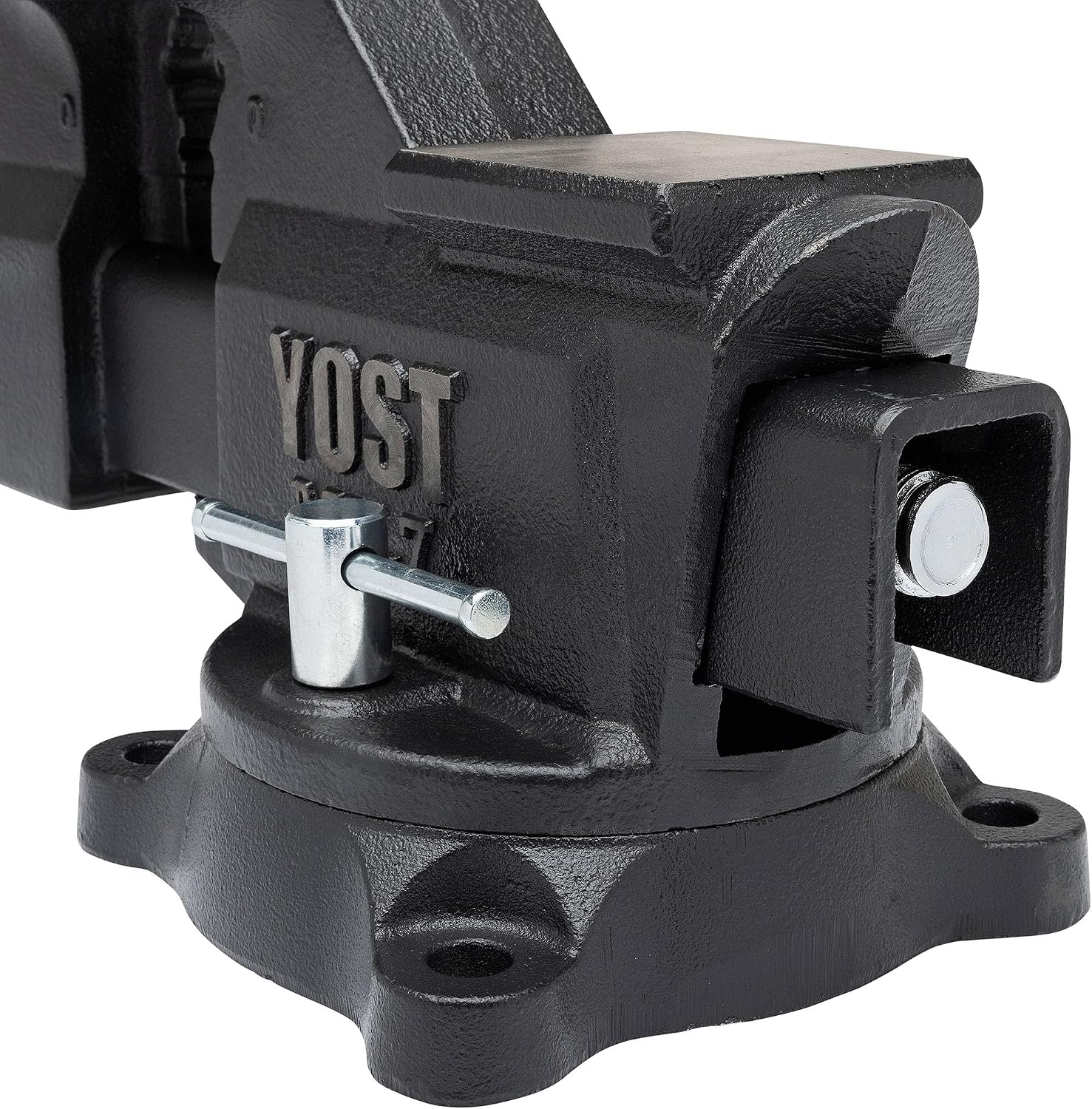 Yost MV-7 Multipurpose 7' Wide Jaw Homeowners Bench Vise | Industrial & Workshop-Grade Work Table Mechanic Tools for Wood Working, Metal Works, & DIY Projects | 360° Swivel Base | Includes 4 Jaw Dogs