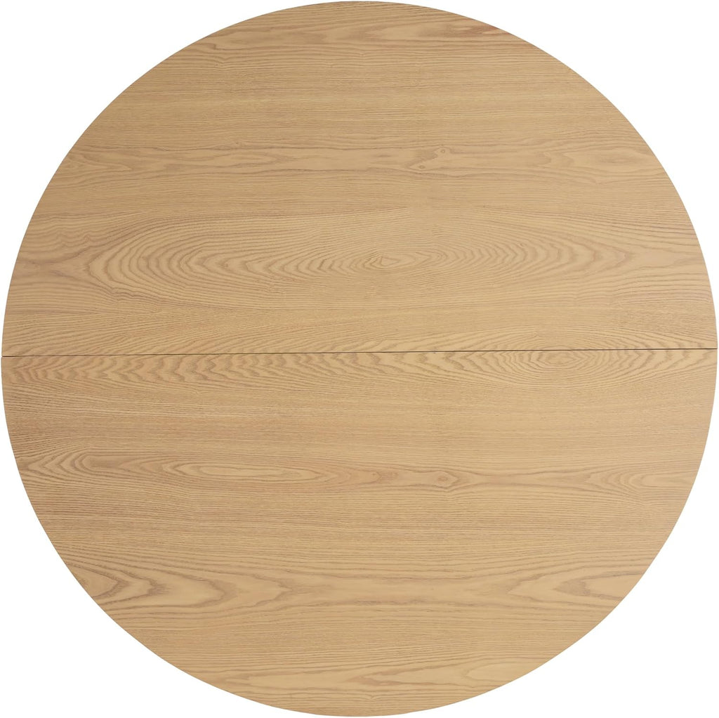 Christopher Knight Home Zeka Wooden Round Dining Table Set for 4, 5 Piece Dining Set, Dining Room Table Set for 4, Kitchen Table with Cross Leg and Upholstered Chairs, Light Grey + Natural